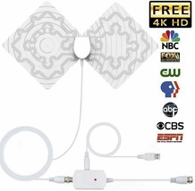 2019 Newest Digital TV Antenna for Indoor-HDTV Antenna with Amplifier Signal Boo - £15.07 GBP
