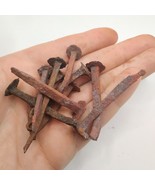 Old rusty forged nails from old house. Set of 10 rusty nails - $24.64 CAD