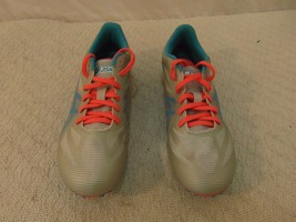 Mens ASICS Gray Pink Blue Lace Up Athletic 8 Track &amp; Field Spiked Cleats - $29.15