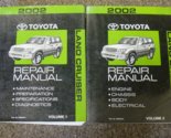 2002 Toyota Land Cruiser Servizio Riparazione Officina Negozio Manuale Set - $188.98