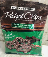 Pretzel Crisps  Peppermint/Dark Chocolate Thin/Crunchy- Pretzel Snacks:4... - $374.05 MXN