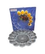Indiana Glass Clear Hobnail Deviled Egg Relish Plate Crystals Collection... - $25.65 CAD