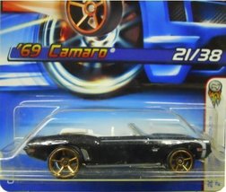 Hot Wheels 2006 First Editions #21 1969 Camaro Black Metal Flake With FTE Wheels - £9.32 GBP