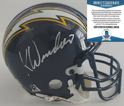 Kellen Winslow autographed San Diego Chargers mini football helmet COA B... - £93.85 GBP
