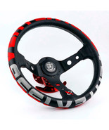 Vertex steering wheel racing competitive fit flat leather race universal... - £70.35 GBP