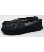 Goodfellow &amp; Co Men&#39;s Topher Moccasin Black Faux Leather Slippers Size 1... - $276.85 MXN