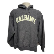 Champion University of Albany Adult Medium Gray Hoodie Sweatshirt - £19.78 GBP