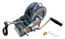 3500 lbs Hand Winch Heavy Duty Steel Cable Crank Gear Winch ATV Boat Tra... - £39.10 GBP