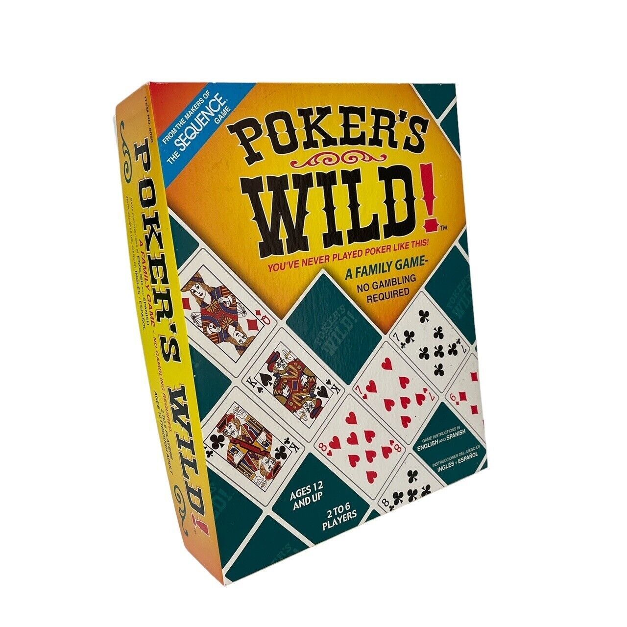 Pokers Wild Family Poker Board Game By Jax Vintage 2005 No Gambling Required - $18.21