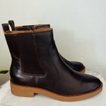 Lucky Brand Women&#39;s Ressy Ankle Leather Bootie, Chocolate Brown, Size 8.5, NWT - £51.73 GBP