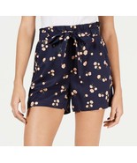 Maison Jules Womens XL Blue Flower Toss Pockets Paperback Waist Belt Sho... - $14.50 CAD