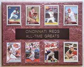 Frames, Plaques and More Cincinnati Reds All-Time Greats 8-Card 12x15 Red-Marble - £27.06 GBP