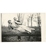 1904-18 RPPC Photo Postcard of an Young Couple on Fallen Tree. Nice, Unp... - £7.41 GBP