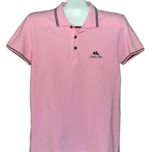 Love Moschino  MEN&#39;S Pink Black Logo Cotton Polo Shirt Size XL - £40.83 GBP