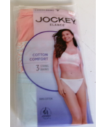 3 Jockey Elance Cotton Comfort String Bikini Size 7 Multi-color Style 14... - $18.79