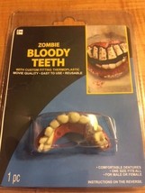 Zombie Bloody Teeth - Fake Reusable Zombie Teeth - Great Theatrical Makeup Prop - £4.69 GBP