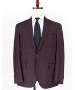 Ted Baker London Karl Sport Coat 44R Red Blue Plaid Wool Slim Fit Blazer... - $93.14