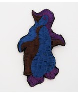 Vintage 1960&#39;s hand embroidered blue black &amp; purple Penguin funky sew on... - $11.08 CAD