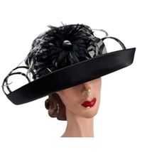 Fine Millinery Velma Cloche Hat – Vintage Inspired Zebra Feather Statement - $49.00