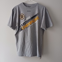 T Shirt Reebok Boston Bruins NHL 2013 Eastern Conference Champs Adult Si... - £11.96 GBP