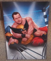 Chris Benoit vs Wolverine Glossy Art Print 11 x 17 In Hard Plastic Sleeve - $24.99