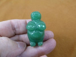 (Y-VEN-557) Green aventurine Woman goddess GEMSTONE figurine love statue - $18.69