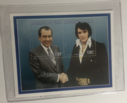 Elvis Presley Collectible Stamps Vintage Elvis And Nixon Republique Of D... - $6.92