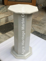 28&quot;x15&quot; Handmade Modern Marble White Stand/Base Decor E567 - £882.89 GBP