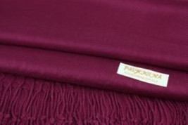 Dark Pink Pashmina Womens Solid 78x28 Silky Shawl Wrap Wool Feel Blend Scarf - £14.37 GBP