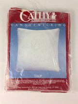 Candlewicking Tulip Pillow Cathy Needlecraft Kit 18&quot; Square Finished 16&quot;... - £9.40 GBP