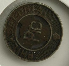 Vintage Token Coin PTC Philadelphia PA Transit Company One Fare 16MM PRR Logo - £7.76 GBP