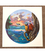 Hand Signed &amp; Dated Litho &quot;Paradise&quot; by Jim Warren 17.5x17.5 Edition of 950 - £24.91 GBP