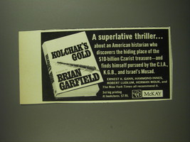 1974 McKay Book Advertisement - Kolchak&#39;s Gold by Brian Garfield - £14.46 GBP