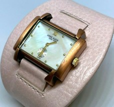 Anne Klein Lady Small Second Wide Pink Leather Swiss Quartz Watch Hours~New Batt - £14.74 GBP