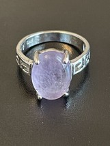 Purple Amethyst S925 Stamped Silver Plated Woman Ring Size 7.5 - £11.87 GBP