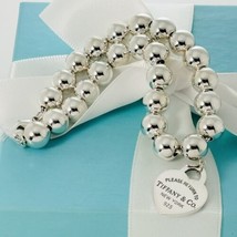 Large 8.75&quot; Return to Tiffany Heart Tag HardWear Bead Ball Bracelet - £304.48 GBP