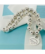 Large 8.75&quot; Return to Tiffany Heart Tag HardWear Bead Ball Bracelet - £297.17 GBP