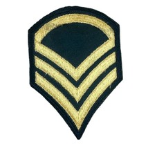 Vintage World War II United States Army Sergeant Chevron Patch (Gold/Green) - £7.00 GBP