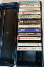 Lot - 13 Cassettes Waylon Willie Petty Astley Idol Outlaws Vaughan Miller W/Case - £39.54 GBP