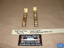 63 Cadillac HOOD LATCH SAFETY CATCH RELEASE LEVER MOUNTING BRACKET RETAI... - $64.34