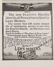 1924 Print Ad Pennsylvania Lawn Mowers with Staytite Handles Philadelphi... - £6.69 GBP