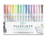 Zebra Mildliner Double Ended Highlighter Set, Assorted Colors, 15 Ct - £18.63 GBP