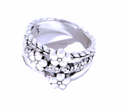  John Hardy JAI Symbols of Love FLOWERS Textured Sterling Silver Band Ring -7 - £145.48 GBP