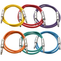 4&quot; Trs To 4&quot; Trs Patch Cables, 3 Ft\., Pack Of 6, Seismic Audio Speakers. - $51.94
