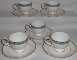Set (5) Villeroy &amp; Boch CASSIS PATTERN Cups and Saucers - £46.71 GBP