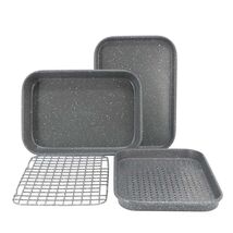 Oster Greystone 4 Piece Nonstick Carbon Steel Toaster Oven Bakeware Set ... - $56.49