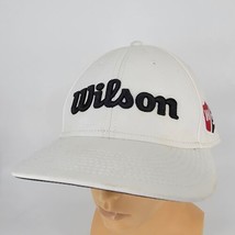 Wilson Hat Cap White Golf Flat Brim Tour Staff Baseball Adjustable Sports - £11.69 GBP