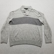 Banana Republic Sweater Mens XL Gray Long Sleeve V Neck Pullover Lightwe... - $346.37 MXN