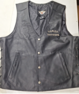 Harley Davidson Men’s Leather Vest. Large - $115.13 CAD