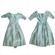 Vintage 50s  Harry Keizer Silk Mint Easter Prom Fit Flare dress W20&quot; - £73.78 GBP